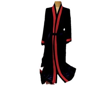 Christian Dior Navy and Red Men's Robe smoking jacket